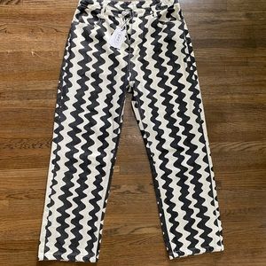 Cider Black and White Zig Zag Pants